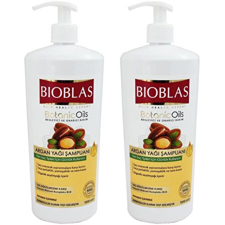 Bioblas Argan Yağı Şampuanı 1000 ml 2 ADET