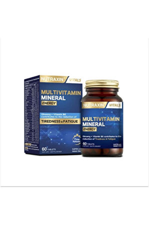 Nutraxin Multivitamin Mineral Energy Complex 60 Tablet 3 Adet