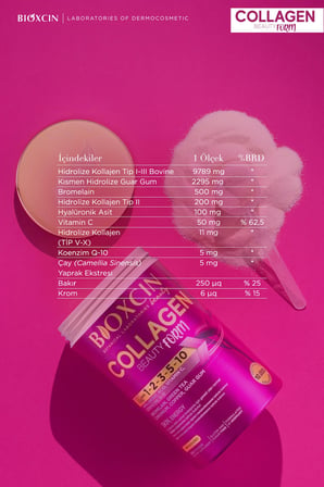 Collagen Beauty Form Powder 300 gr - Tip 1,2,3,5,10 Bromelain, Yeşil Çay, Krom, Hyalüronik Asit, Q10