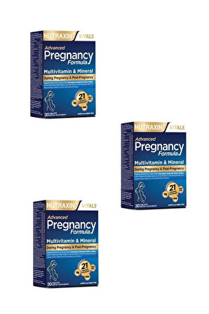 Nutraxin Pregnancy Formula Hamileler İçin (A ve B Vitamini) 30 Tablet x3 Adet