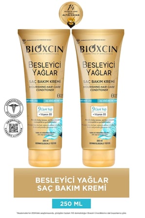 Besleyici Yağlar Saç Bakım Kremi 250 ml - Sülfatsız 2x250 ml