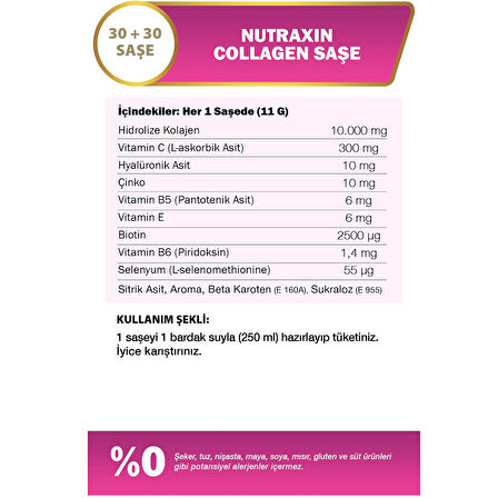 Nutraxin Collagen 10.000 Mg 60 Saşe