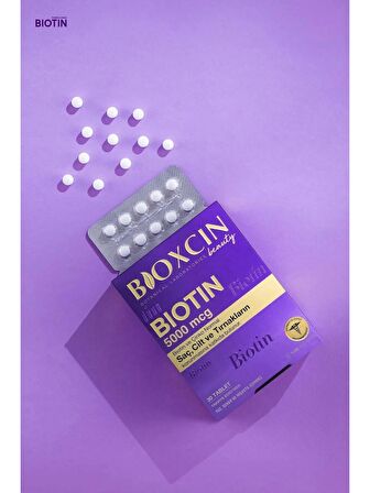 Bioxcin Biotin 5.000 Mcg 30 Tablet + Çinko 15 Mg Saç ve Tırnak Vitamini 2 Li