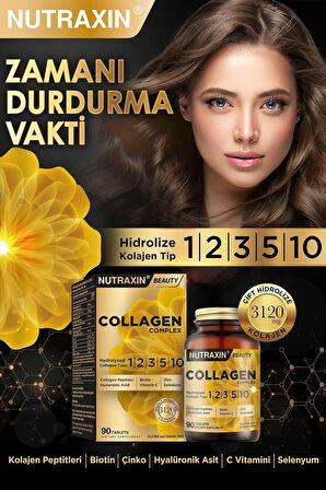 Nutraxin Beauty Collagen Complex 90 Tablet 3 Adet