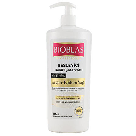 Bioblas Besleyici Bakım Şampuanı Argan Ve Badem Yağı 900 ml