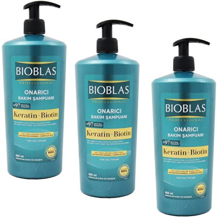 Bioblas Keratin Ve Biotin Onarıcı Bakım Şampuan 900 ml 3 ADET