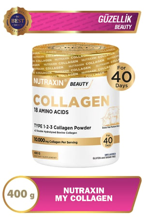 My Collagen 400 Gr Toz Kolajen – Tip 1 2 3 Sığır Kolajeni İçeren Takviye – 40 Günlük Kullanım