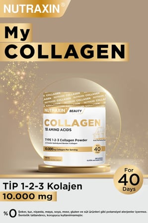 My Collagen 400 Gr Toz Kolajen – Tip 1 2 3 Sığır Kolajeni İçeren Takviye – 40 Günlük Kullanım
