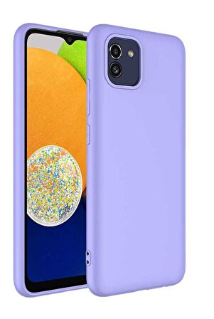 Galaxy A03 Kılıf Lansman Tasarım İç Yüzeyi Kadife Silikon
