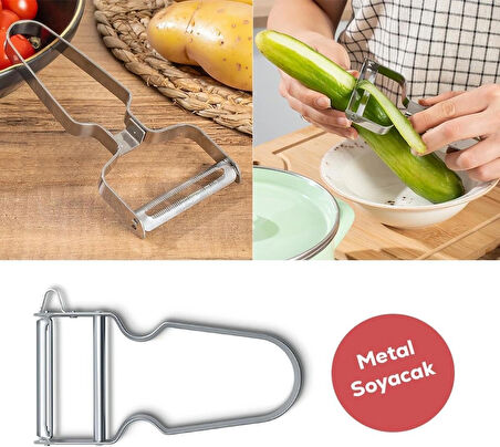 Porsima 16563-10 Paslanmaz Meyve Sebze Soyacağı Dilimleyici