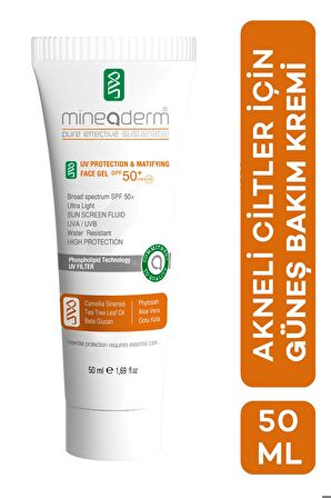 Mineaderm Uv Protection&Matifying Face Gel SPF50+ 50 ml 8680525350792