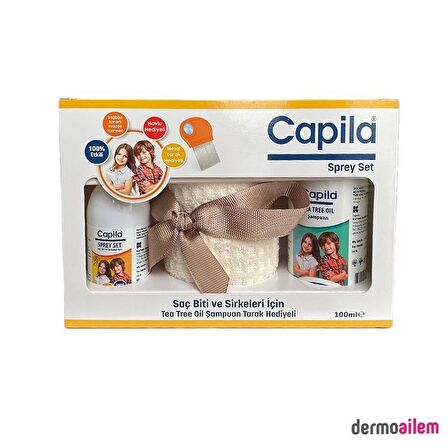 Capila Bit Spreyi 100 ML + Capila Bit Şampuanı 200 ML Metal Tarak ve Havlu Hediyeli 8680525627092