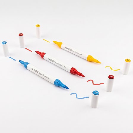 Akrilik Marker Çift Uçlu 24 Renk