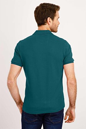 ERKEK PETROL MODERNFİT / DAR KALIP POLO YAKA TİŞÖRT