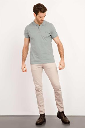 ERKEK A.YESIL MODERNFİT / DAR KALIP POLO YAKA TİŞÖRT