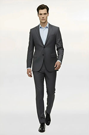Erkek Füme Regularfit / Rahat Kalıp  Takım Elbise