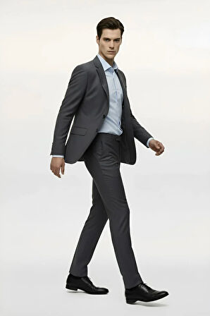 Erkek Füme Regularfit / Rahat Kalıp  Takım Elbise