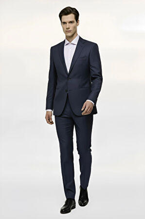 Erkek Lacivert Regularfit / Rahat Kalıp  Takım Elbise