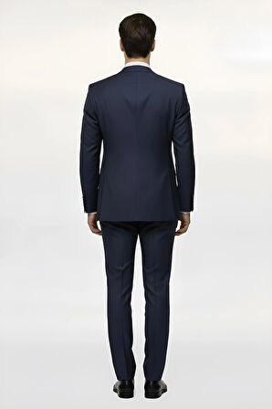 Erkek Lacivert Regularfit / Rahat Kalıp  Takım Elbise