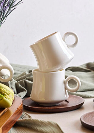 Dark Porselen Kahve Fincanı Seti - 90 ML, 6 Kişilik