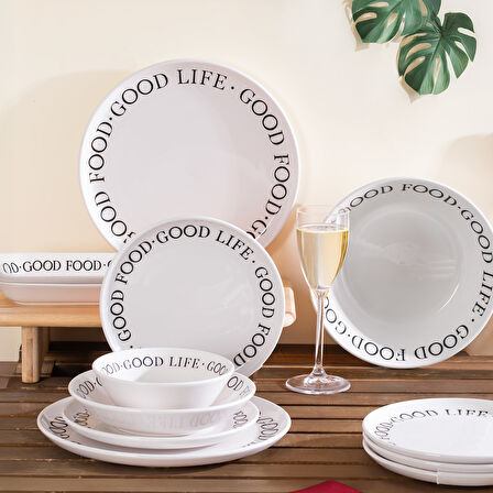 Perotti Good Stoneware Yemek Takımı 27 Parça 6 Kişilik Yemek Seti
