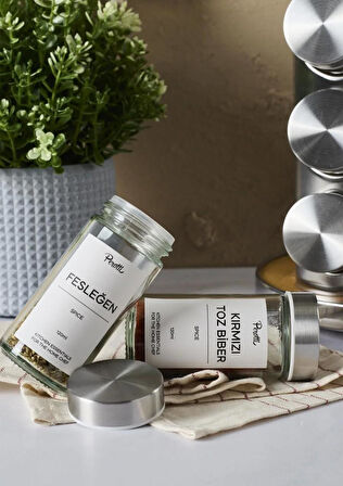 Casa Wood Baharatlık Takımı - Döner Stantlı, Yuvarlak