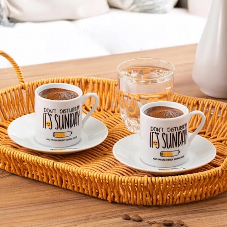 Porsima 08 Porselen 12 Parça Türk Kahve Fincan Takımı 90ml