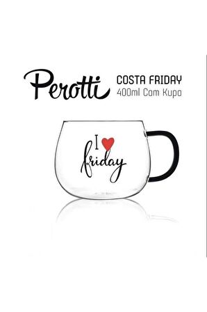 Perotti 13773 Costa Friday Cam Kupa Magnolya Bardağı 400ML