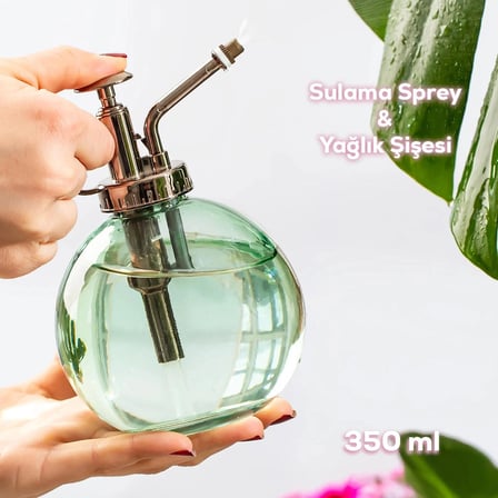 Perotti 15729 Yeşil 350ml Cam Yağlık Yağdanlık ve Sulama Spreyi Koku Spreyi Şişesi