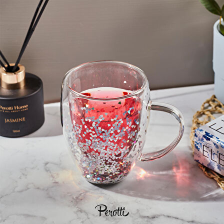 Perotti Double Hearts Cidarlı Kupa 350 ml