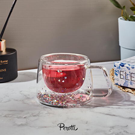 Perotti Double Hearts Cidarlı Kupa 200 ml