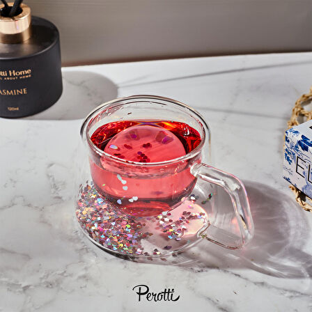 Perotti Double Hearts Cidarlı Kupa 200 ml