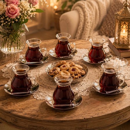 Perotti Keyf-i Ala 18 Parça Çay Bardağı Seti 200 ml