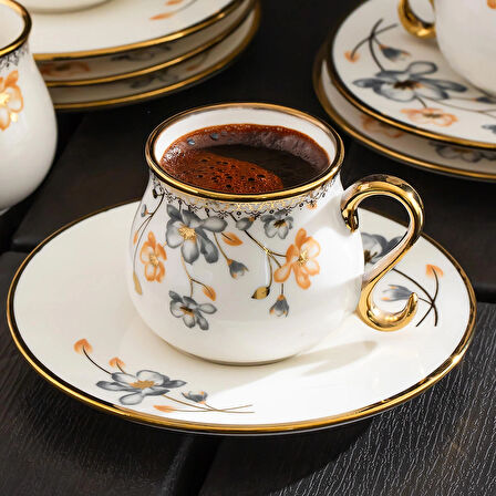 Perotti 16935 Jardim 12 Parça Türk Kahve Fincan Takımı 90ml