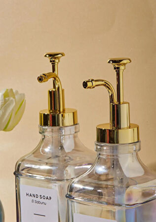 Pablo Luster 2li Sıvı Sabunluk Seti - Mutfak Sıvı Sabunluk Takımı - 2x500 ML