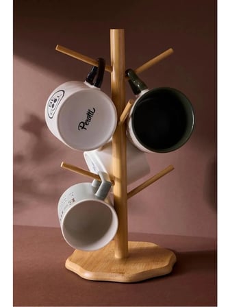 Perotti Bamboo Çiçek Desenli Bardak Askılığı