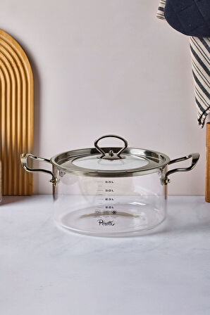 Perotti Cam Tencere 3,5 Lt Logan Silver 20X14 Cm 17645