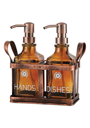 Rame Amber Sıvı Sabunuk Seti - 2x500 ML Kare