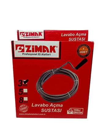 Zimak Lavabo Gider Açma Sustası 3m Zmk1611