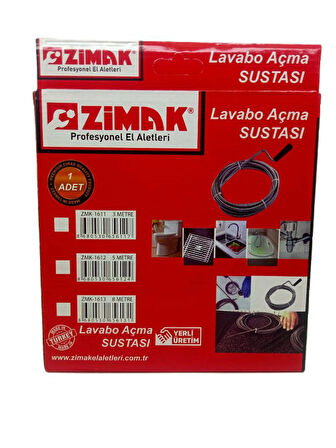 Zimak Lavabo Gider Açma Sustası 3m Zmk1611