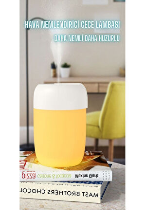 Hava Nemlendirici Usb 330ml Ultrasonik Hava Nemlendirici Aroma Difüzörü H2o Tp-1004