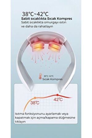 Akıllı Boyun Masaj Aleti Sıcak Kompres ve Titreşimli Masaj Cihazı TP-1010