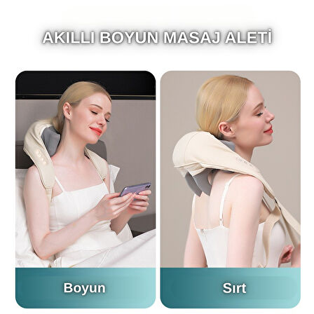 Şarjlı Ovmalı Isıtmalı Boyun Sırt Masaj Aleti Tp-1025
