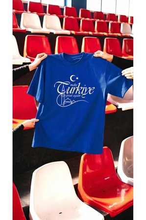 Unisex Make Türkiye Great Again Baskılı Tasarım Tshirt