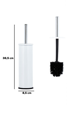 Porsima 831b Paslanmaz Metal Tuvalet Wc Fırçası Beyaz