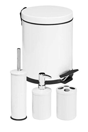 Rossel Premium 4'lü Banyo Seti Beyaz-476B