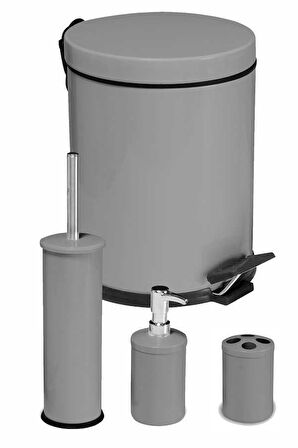 Rossel Premium Dörtlü Banyo Seti Gri 476G