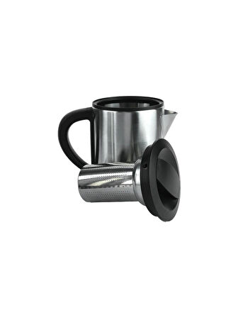 Crown CRW-2201 1800W 1.8 - 0.8 Litre Çelik Hazneli Çaycı Mutfak Kettle Demlikli ve Süzgeçli Inox