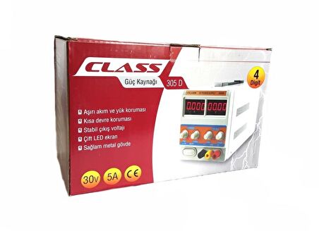 CLASS 305D 0-30Volt 0-5Amper Ayarlı Güç Kaynağı