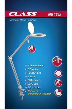 Class MG-1805 Mercekli Ledli Masa Lambası